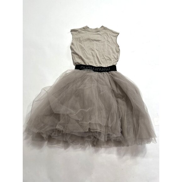 Nununu Smirks Tulle Dress in Concrete Smokey Grey - Picture 4 of 5